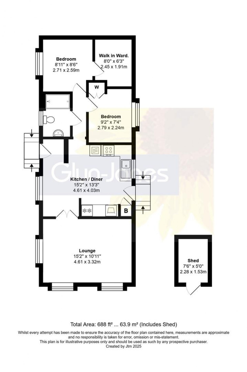 Floorplan for Arundel Drive, Thornlea Park, Littlehampton