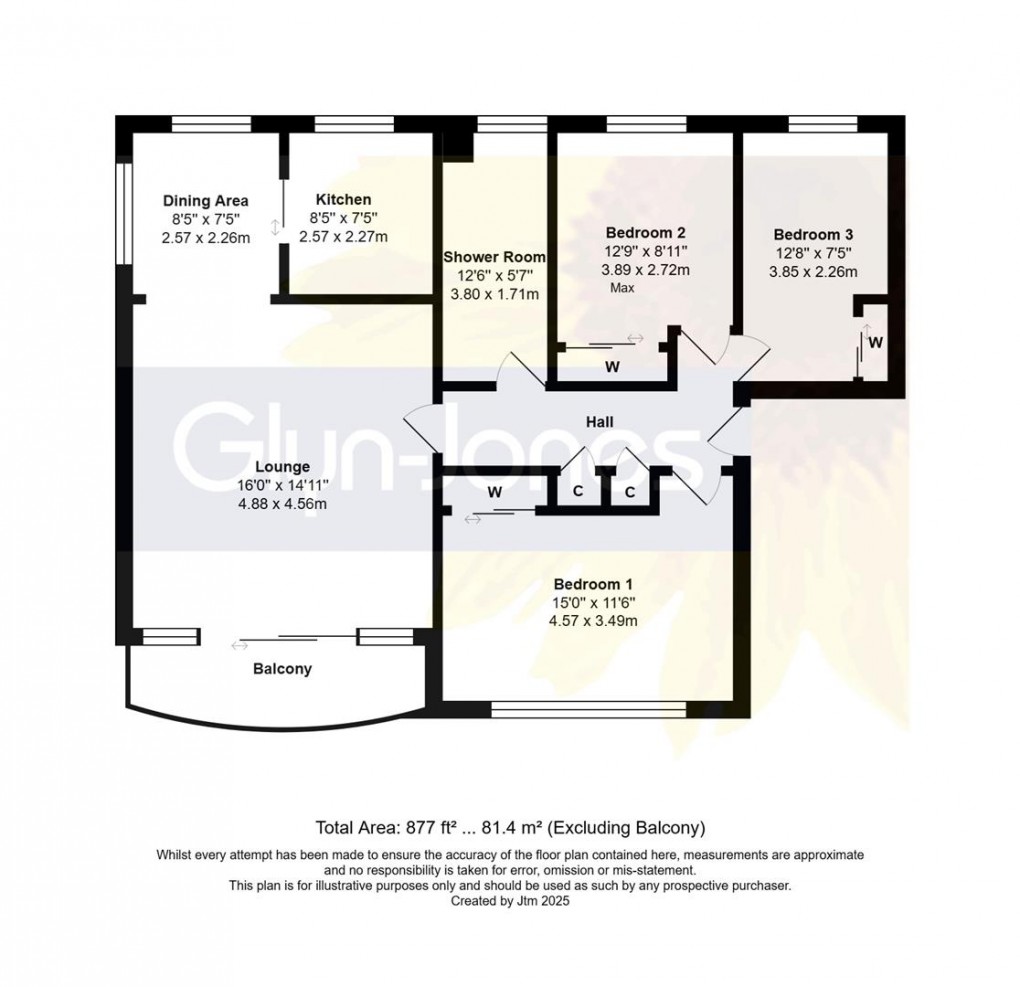 Floorplan for Rackham Road, Rustington