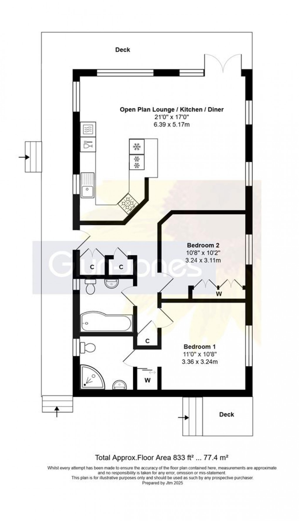 Floorplan for Jaybelle Grange Climping,