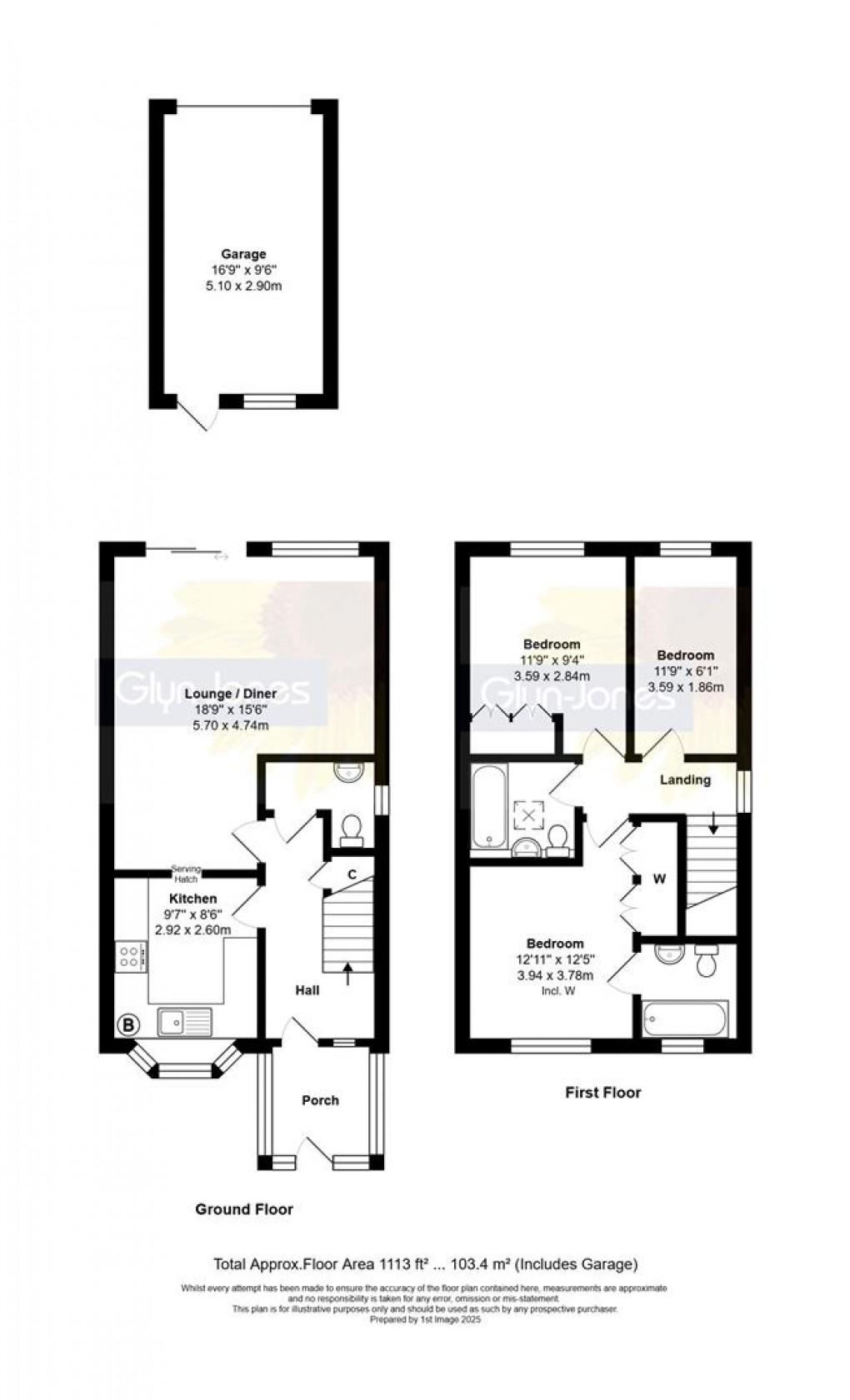 Floorplan for Olivers Meadow, Westergate, Chichester