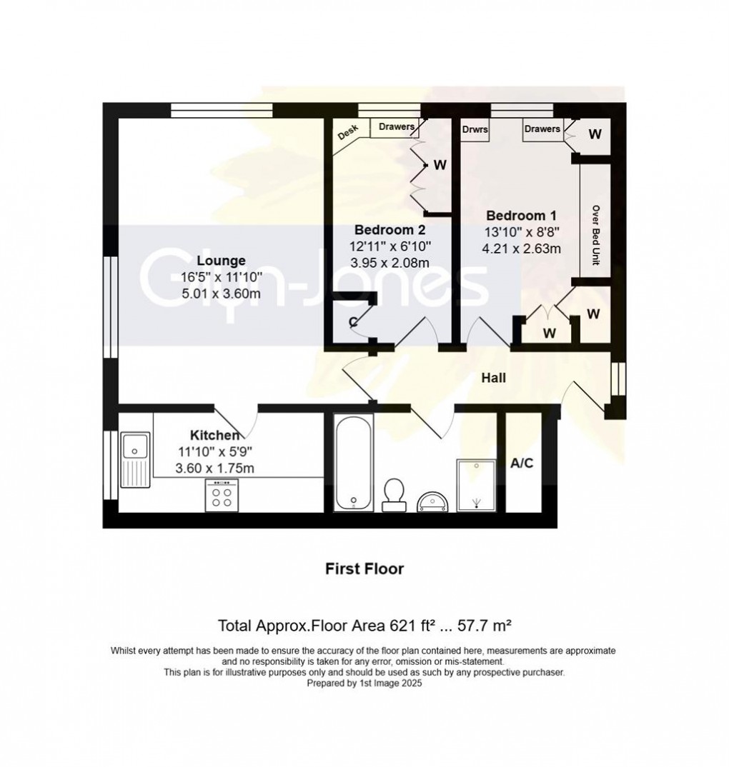 Floorplan for Sea Lane, Rustington