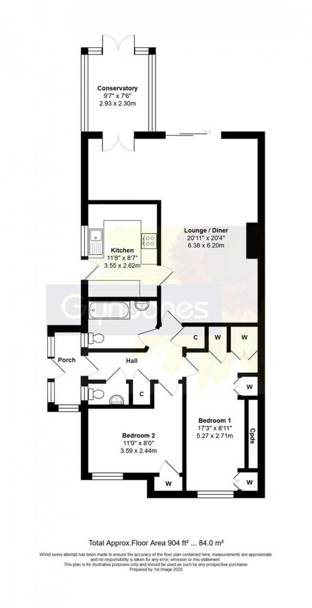 Floorplan for Fishers Close, Littlehampton
