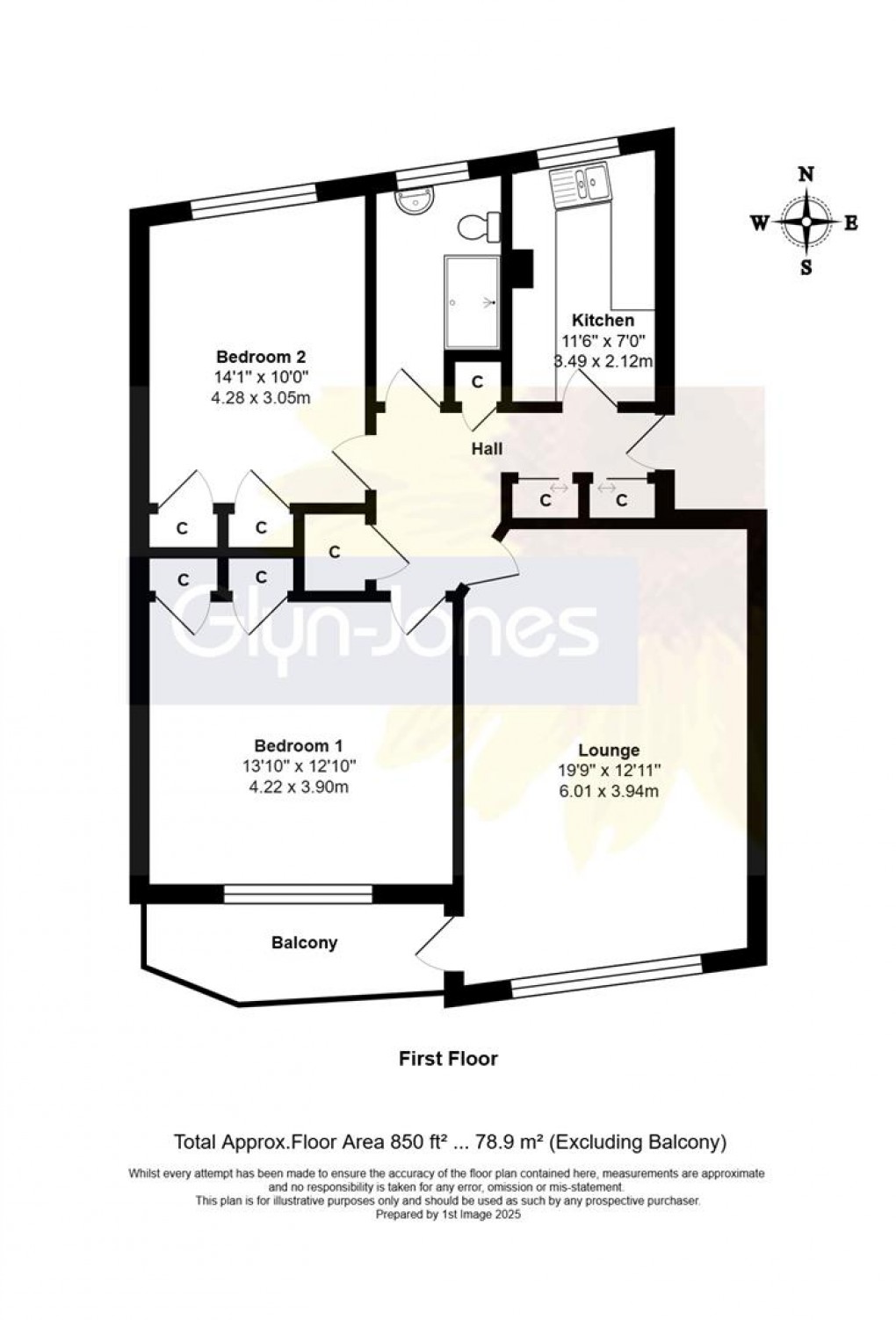 Floorplan for Marine Park, Nyewood Lane, Bognor Regis