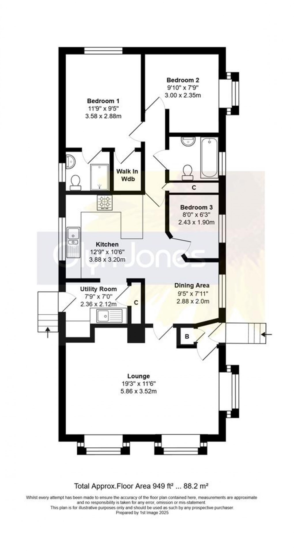 Floorplan for Churt Drive, Poplars Court, Bognor Regis