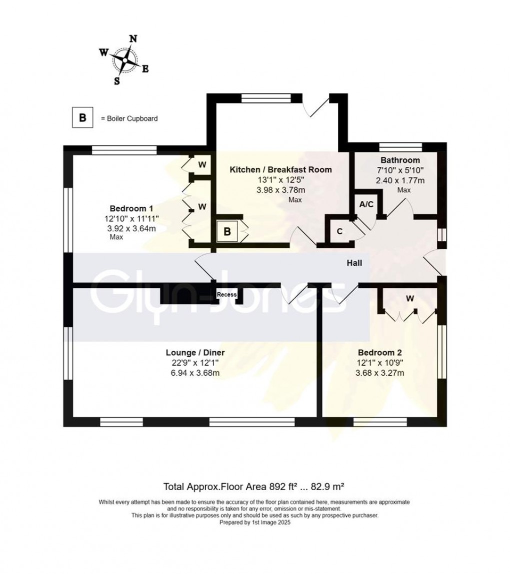 Floorplan for Saxon Close, East Preston