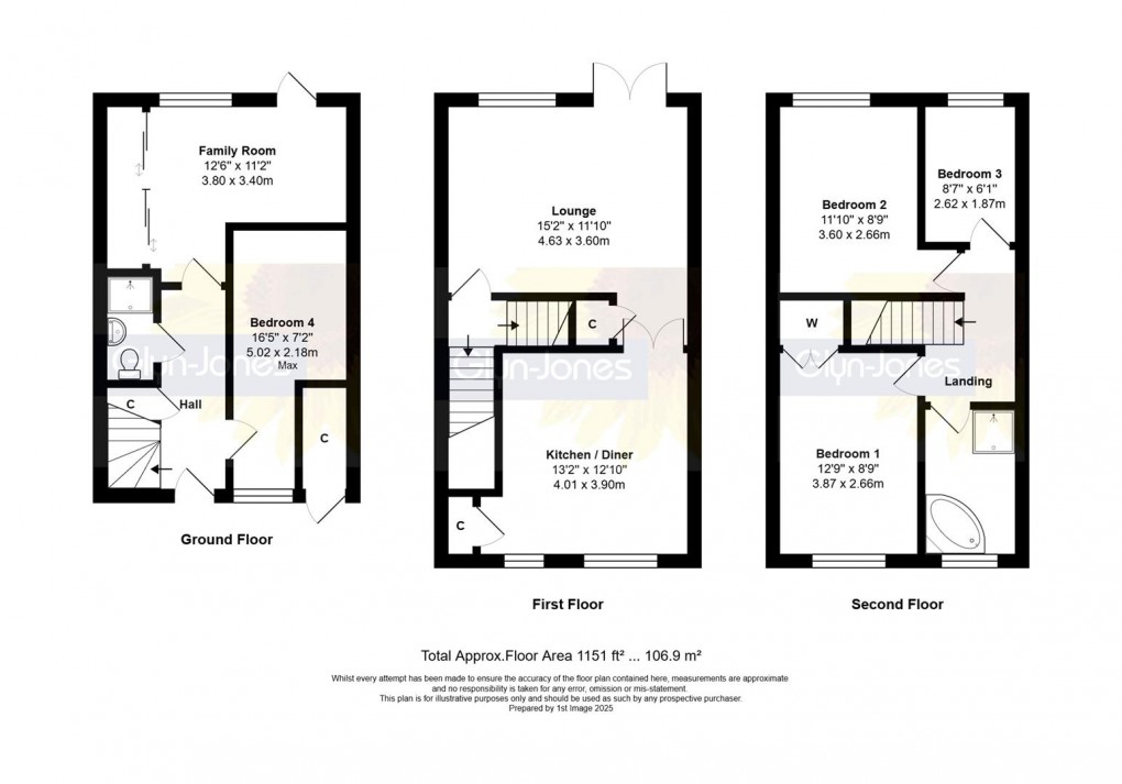 Floorplan for Dinsdale Gardens, Rustington, Littlehampton