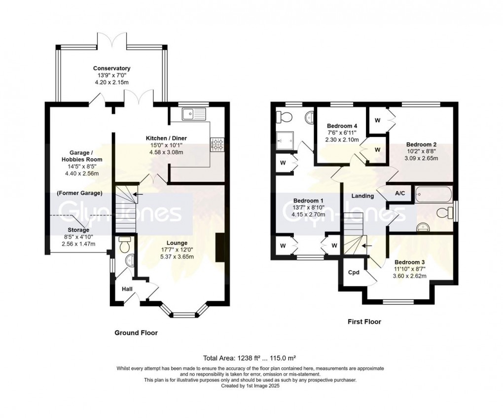 Floorplan for Barwick Close, Parklands, Rustington