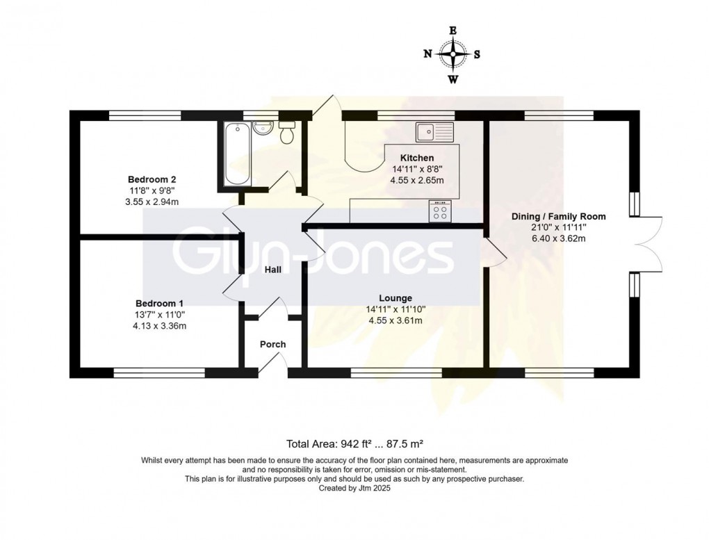 Floorplan for Saxon Close, East Preston