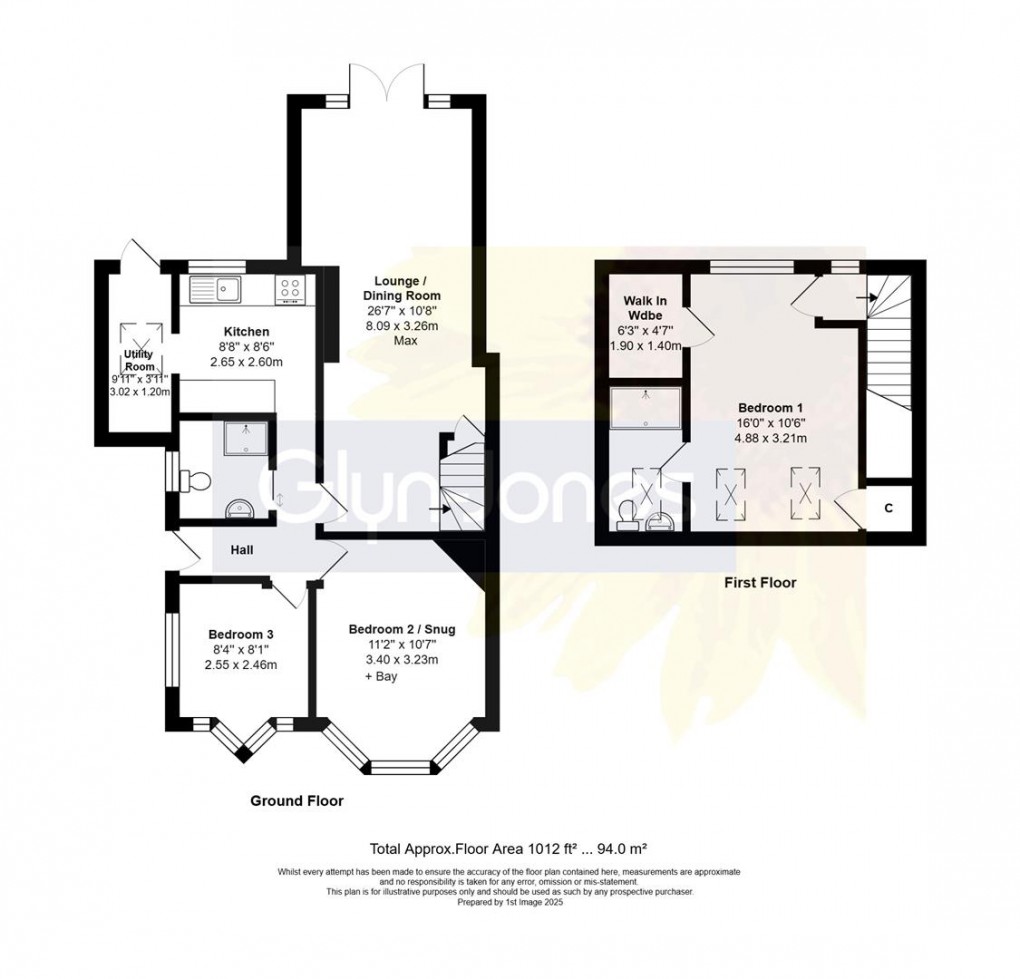 Floorplan for Chaucer Avenue, Rustington