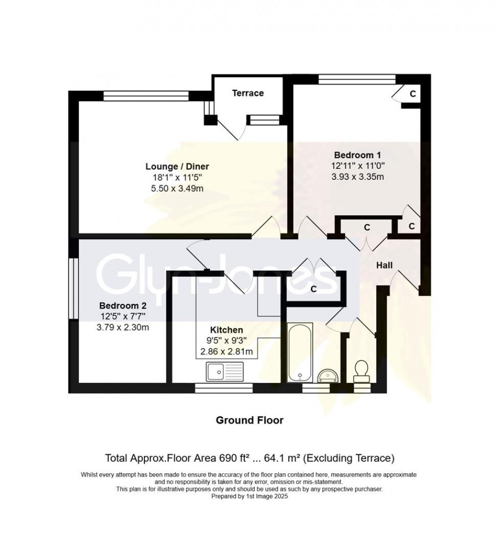 Floorplan for Sunningdale Court, Jupps Lane, Goring-By-Sea