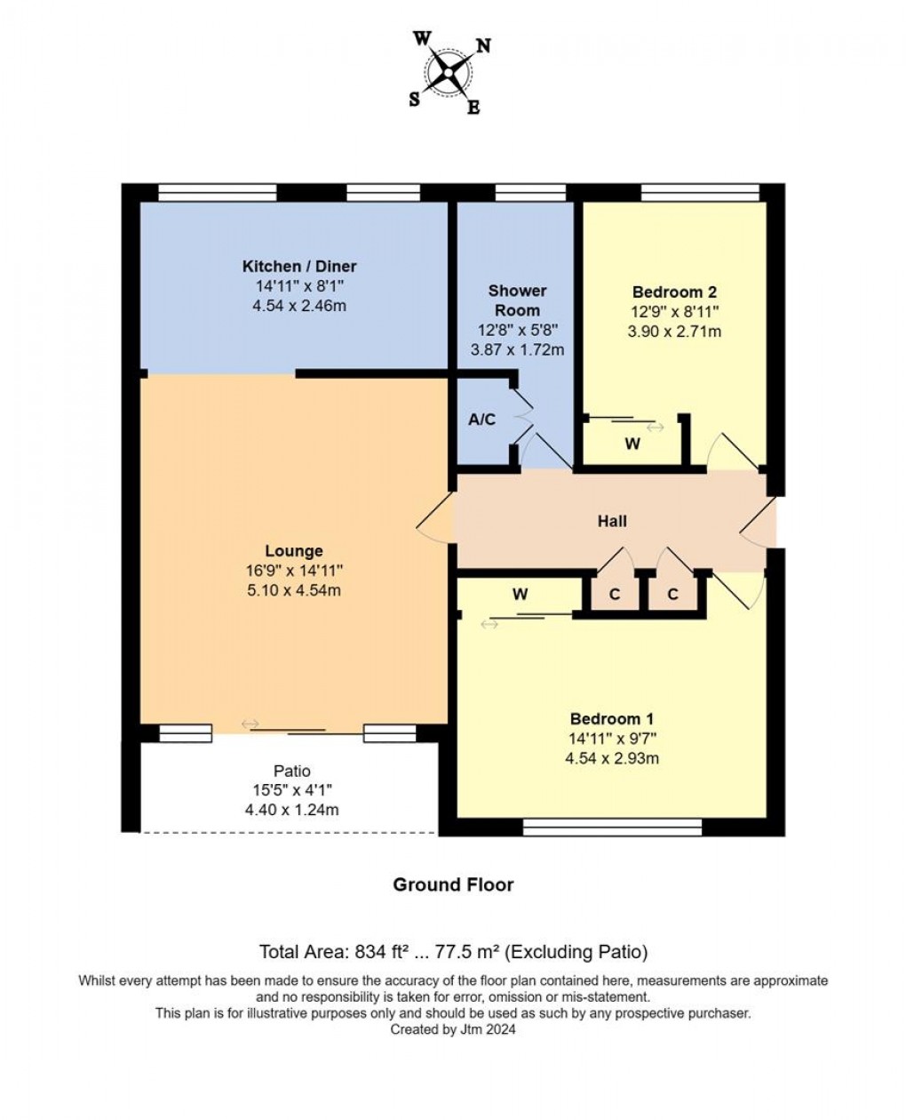 Floorplan for Churchill Court, Millfield Close, Rustington