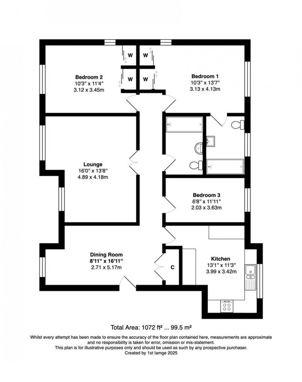 Floorplan for Cleeves Court, Cleeves Way, Rustington