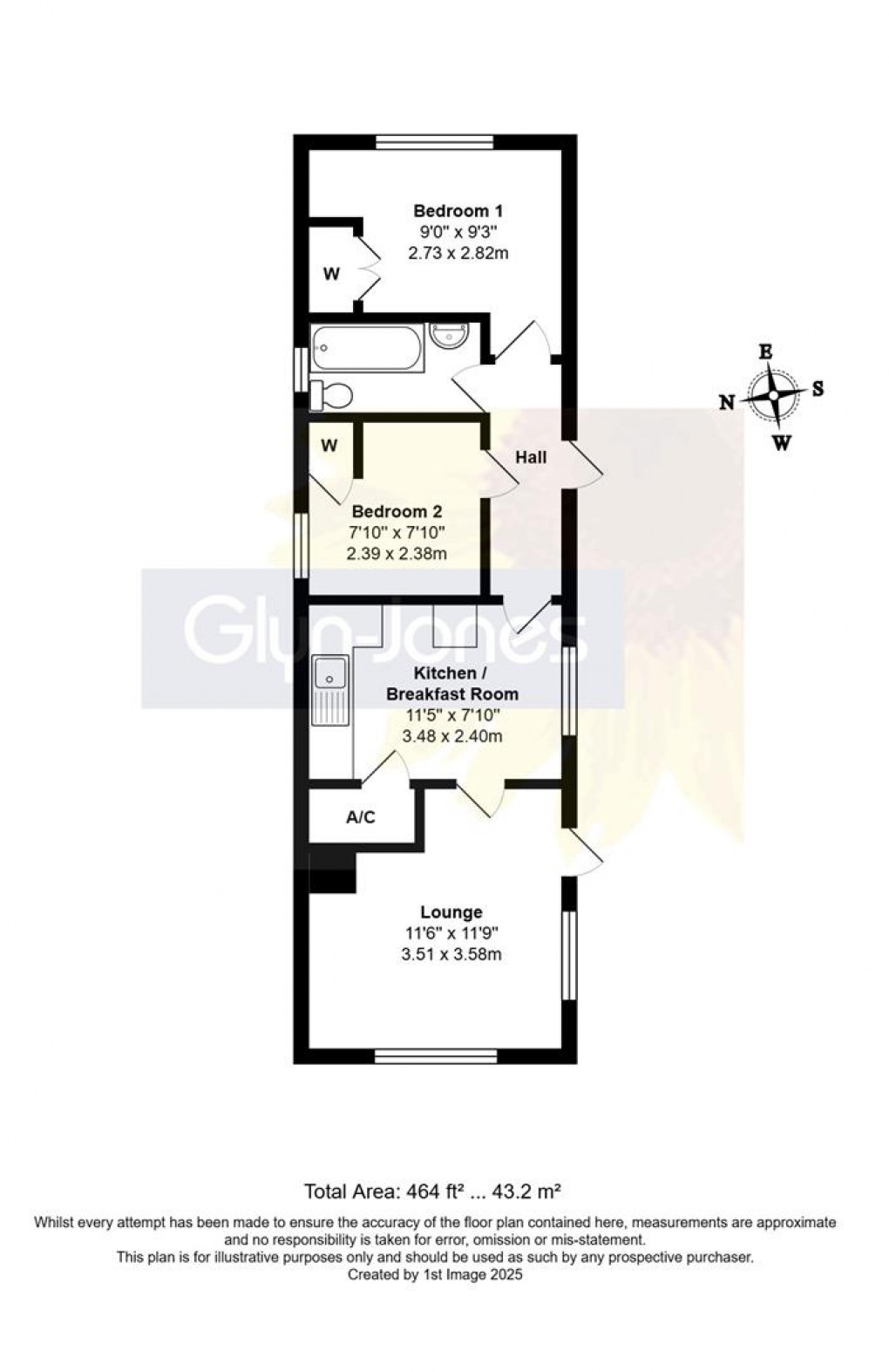 Floorplan for Orchard Park, Worthing Road, Rustington