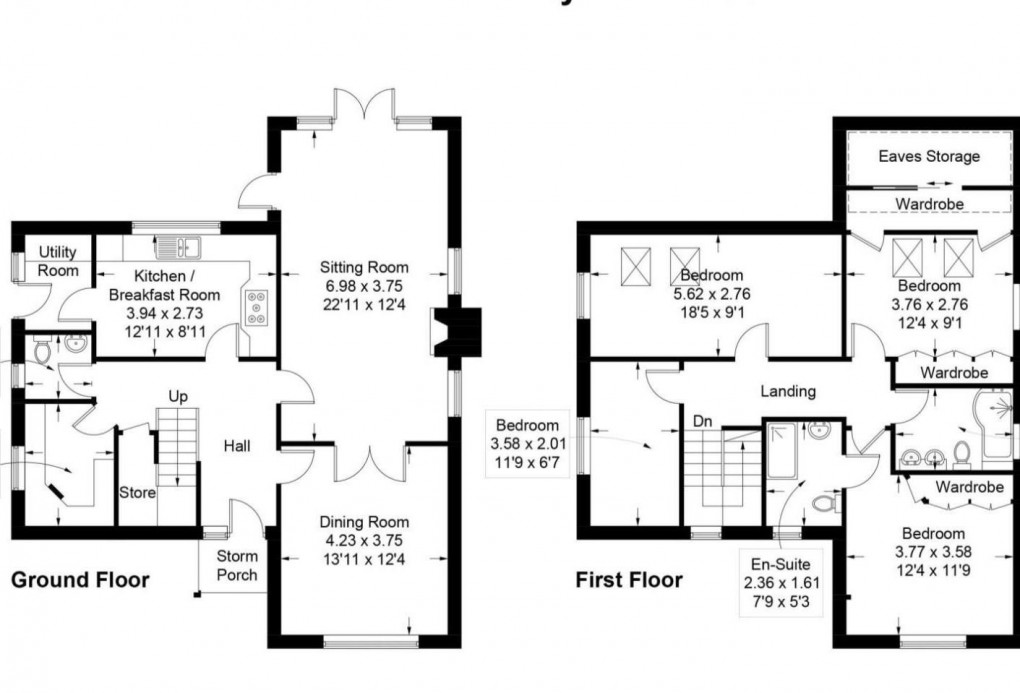 Floorplan for North End Road, Yapton