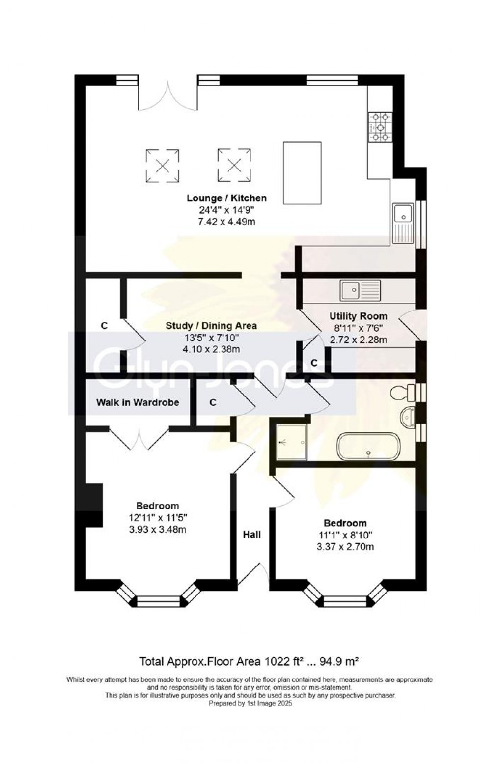 Floorplan for Warren Crescent, East Preston,