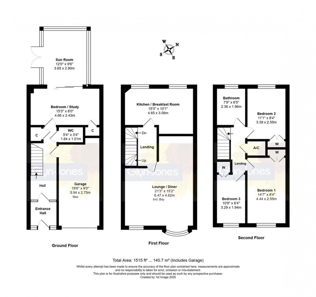 Floorplan for Hamilton Close, Parklands, Rustington