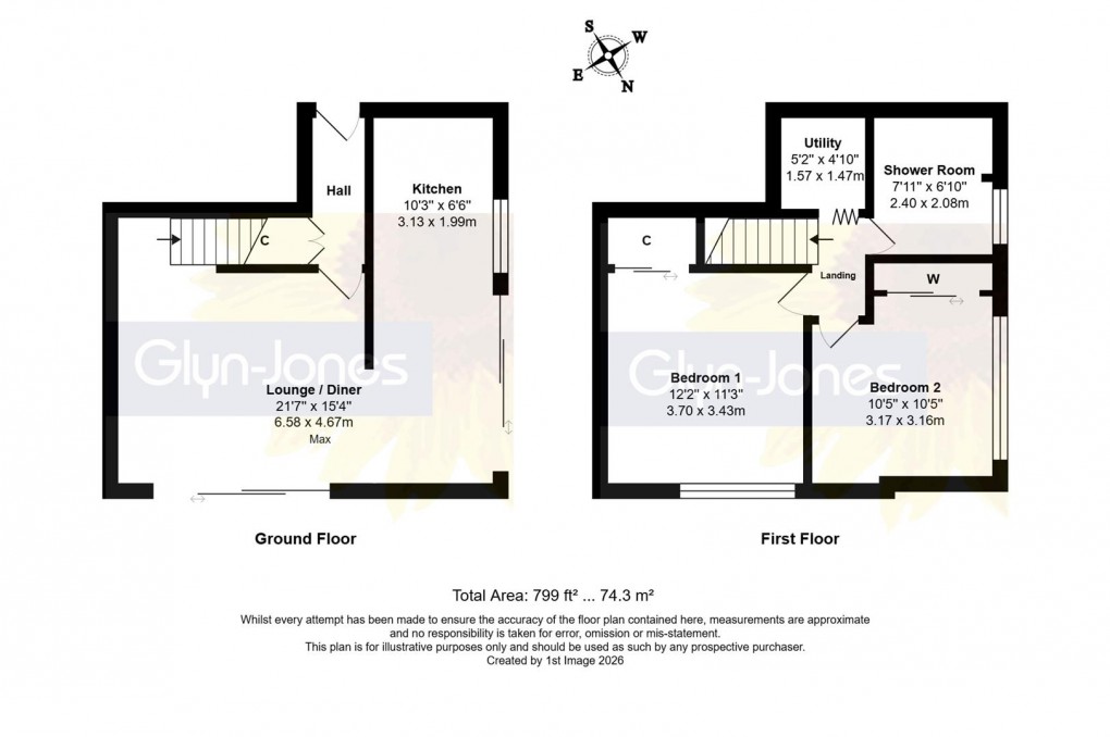Floorplan for Elgar Court, Millfield Close, Rustington