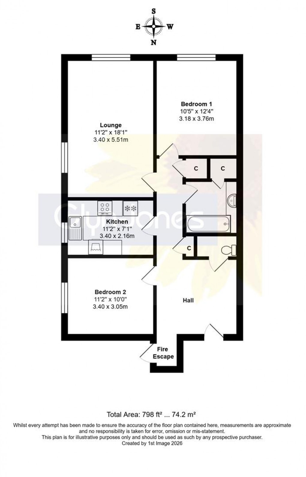 Floorplan for Kingmere, South Terrace, Littlehampton