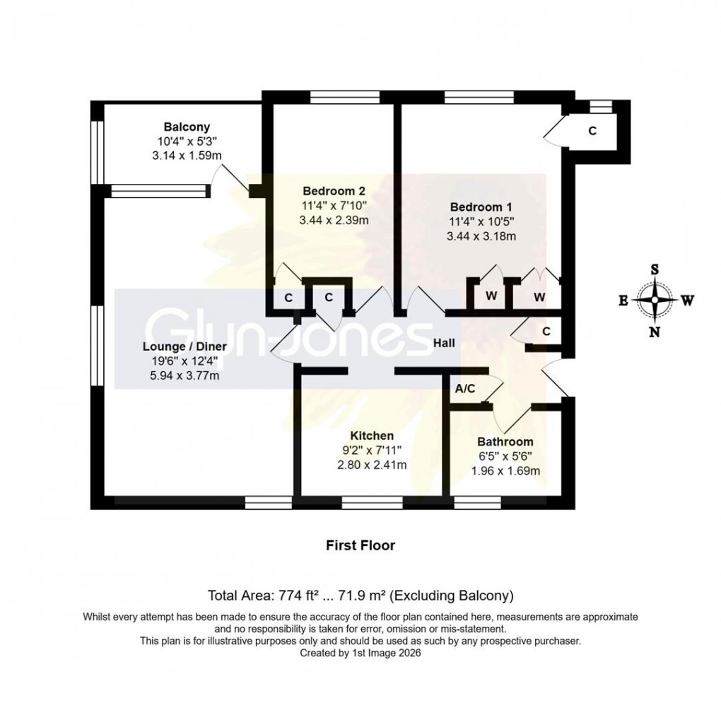 Floorplan for Park View Court, Jubilee Avenue, Rustington