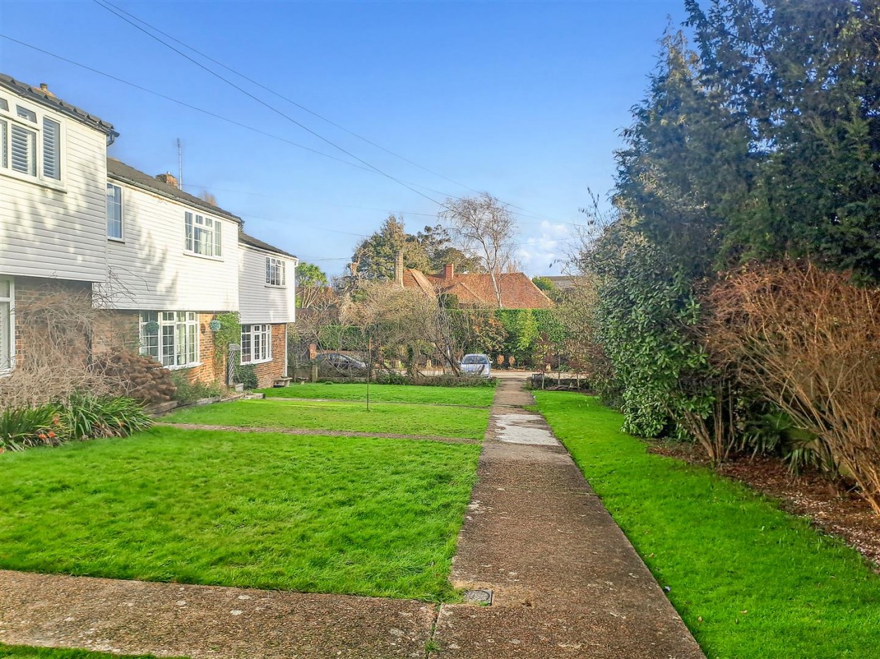 View Looking East Down Communal Pathway