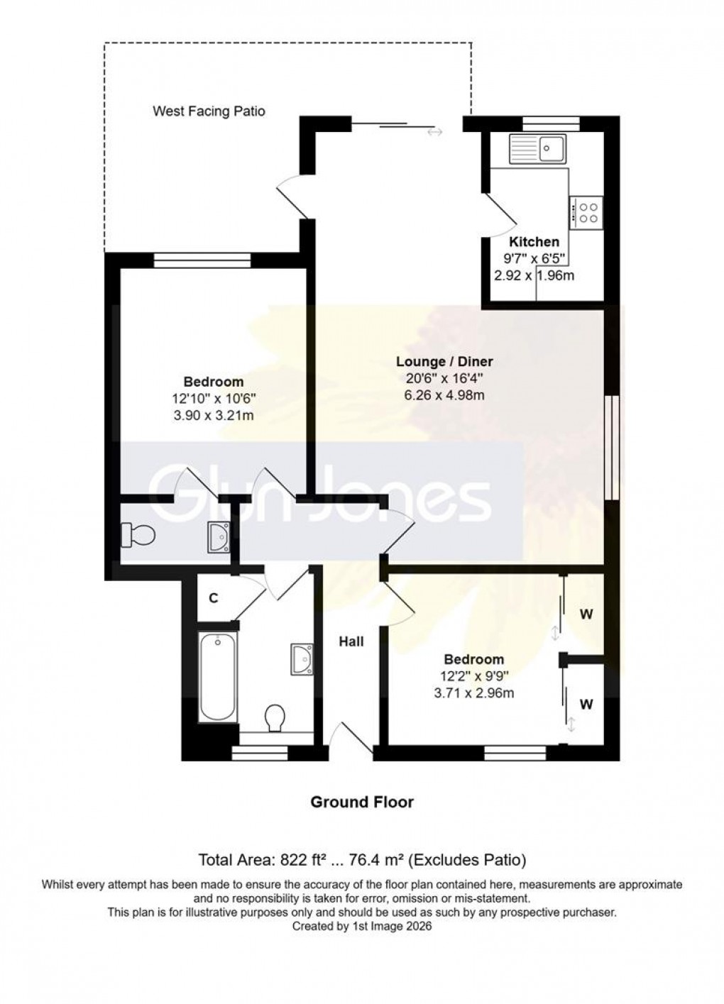 Floorplan for The Gilberts, Sea Road, Rustington