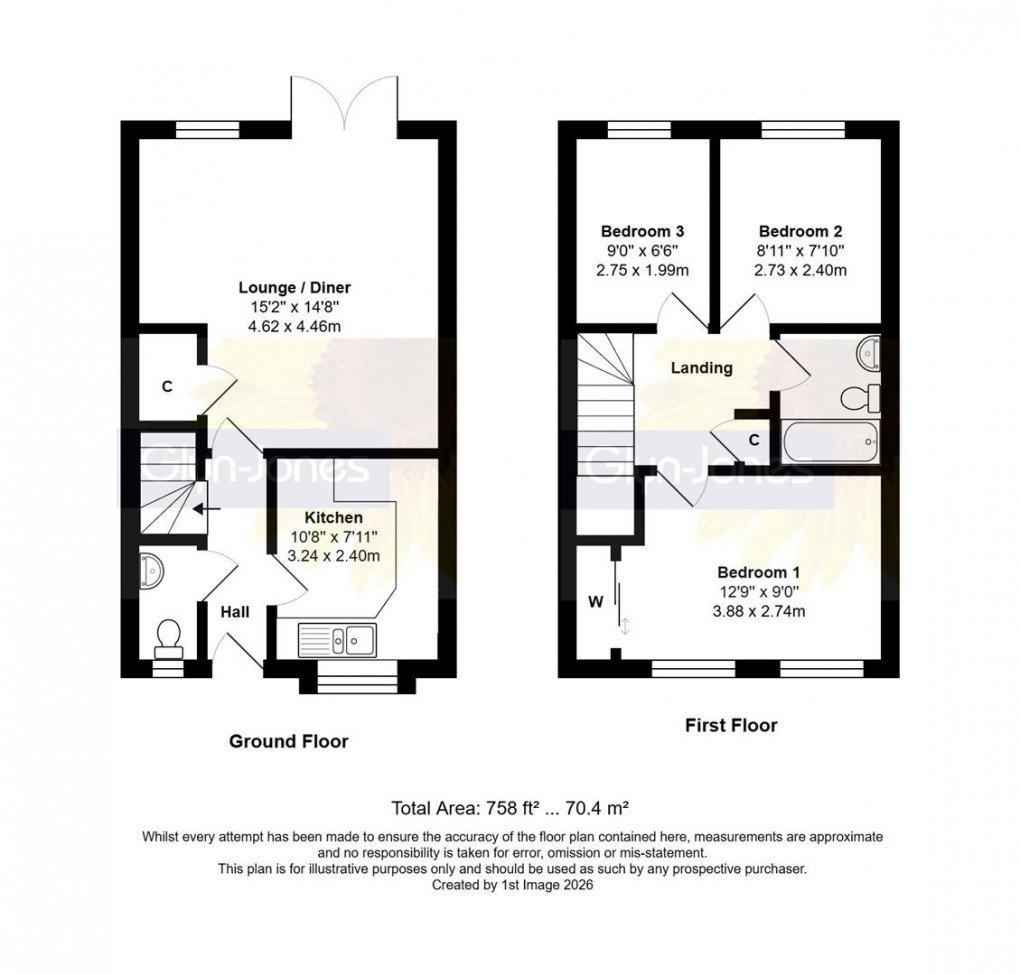 Floorplan for Buttermere Way, Littlehampton