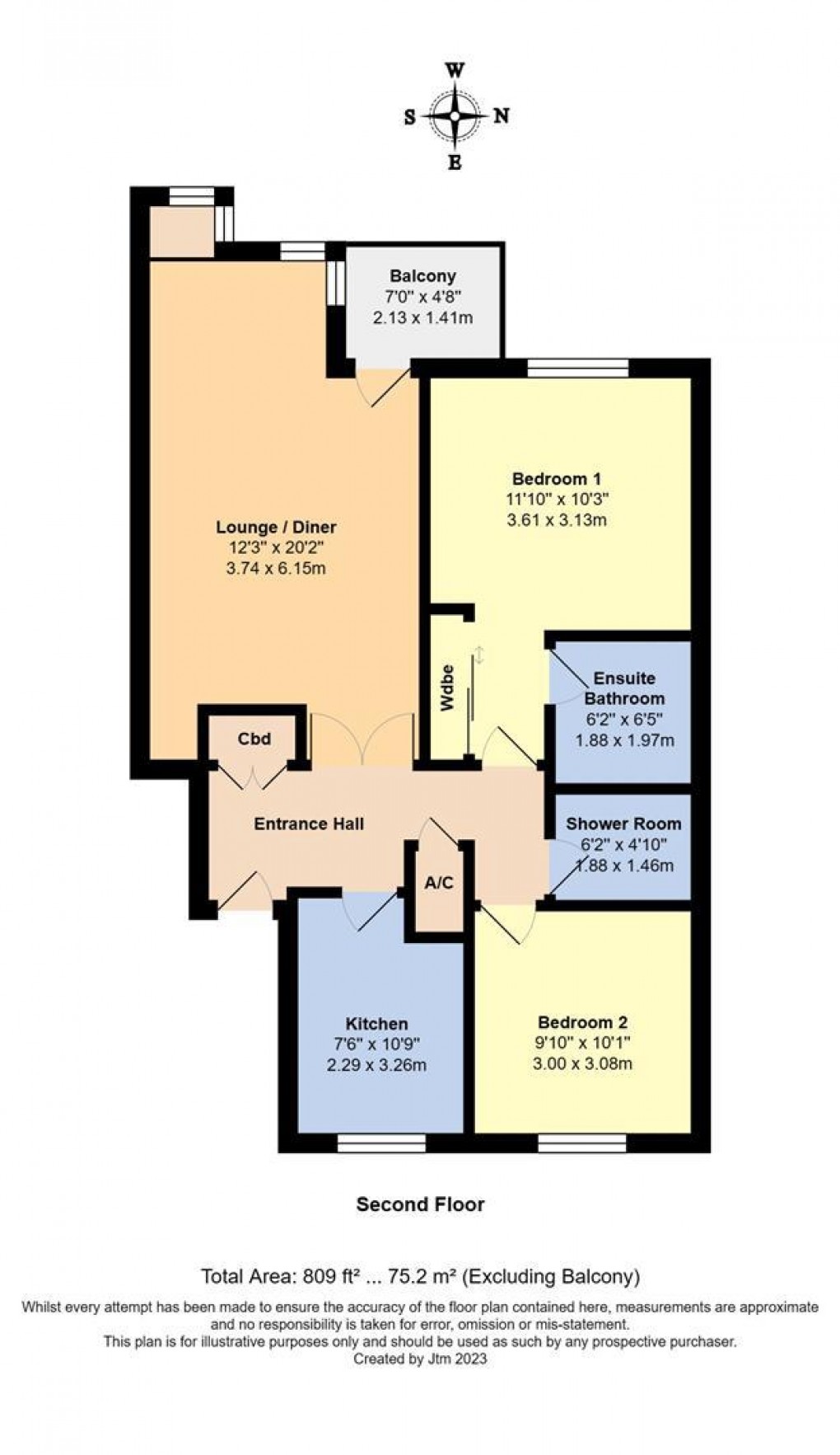 Floorplan for Strand Court, Harsfold Road, Rustington