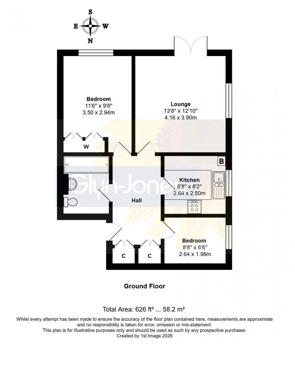 Floorplan for Hambledon Place, Bognor Regis