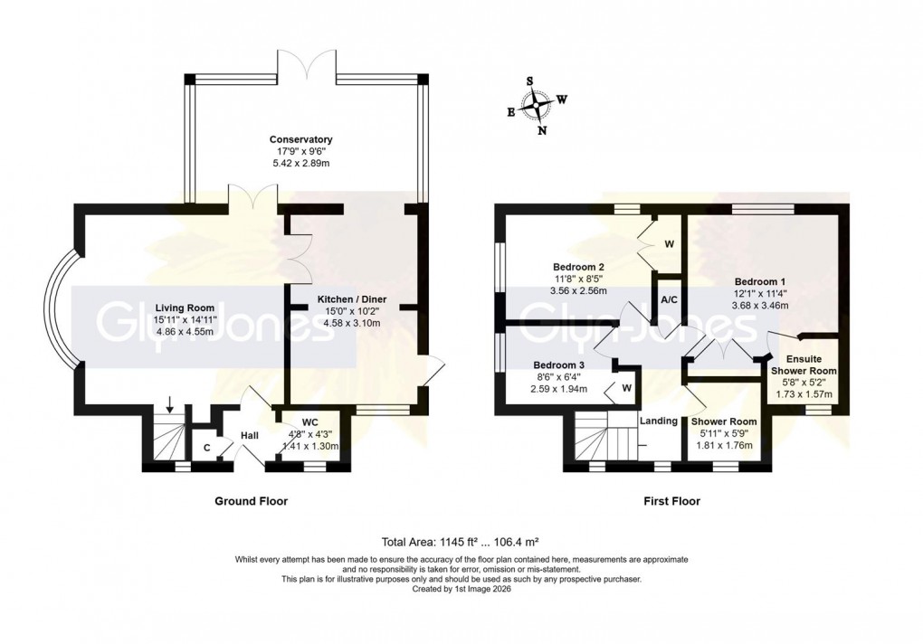 Floorplan for Windsor Drive, Parklands, Rustington