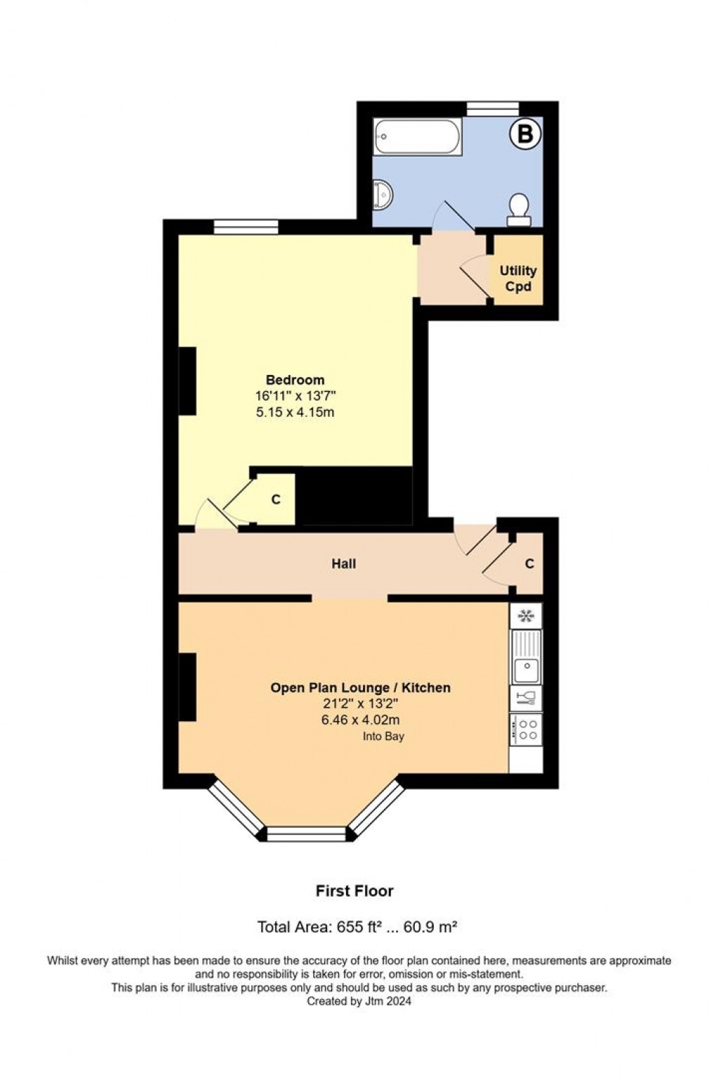 Floorplan for South Terrace, Littlehampton