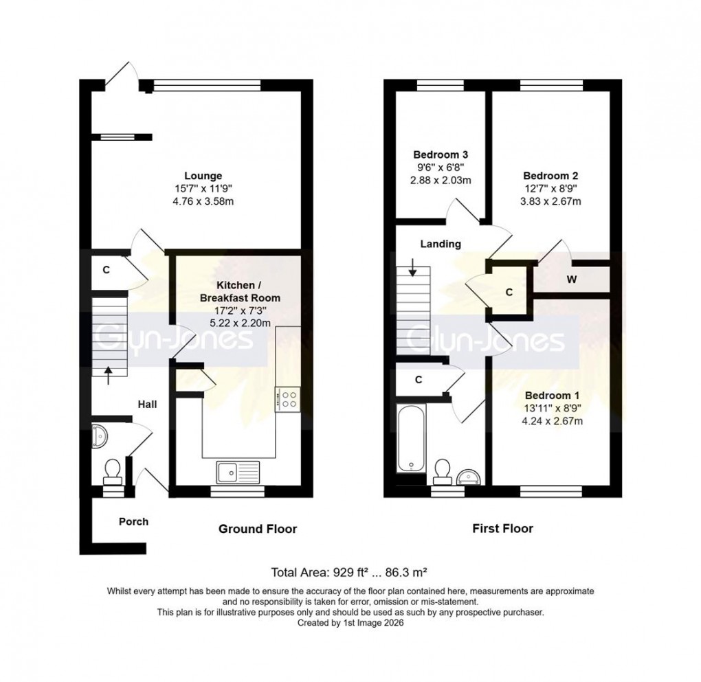 Floorplan for Loveys Road, Yapton, Arundel