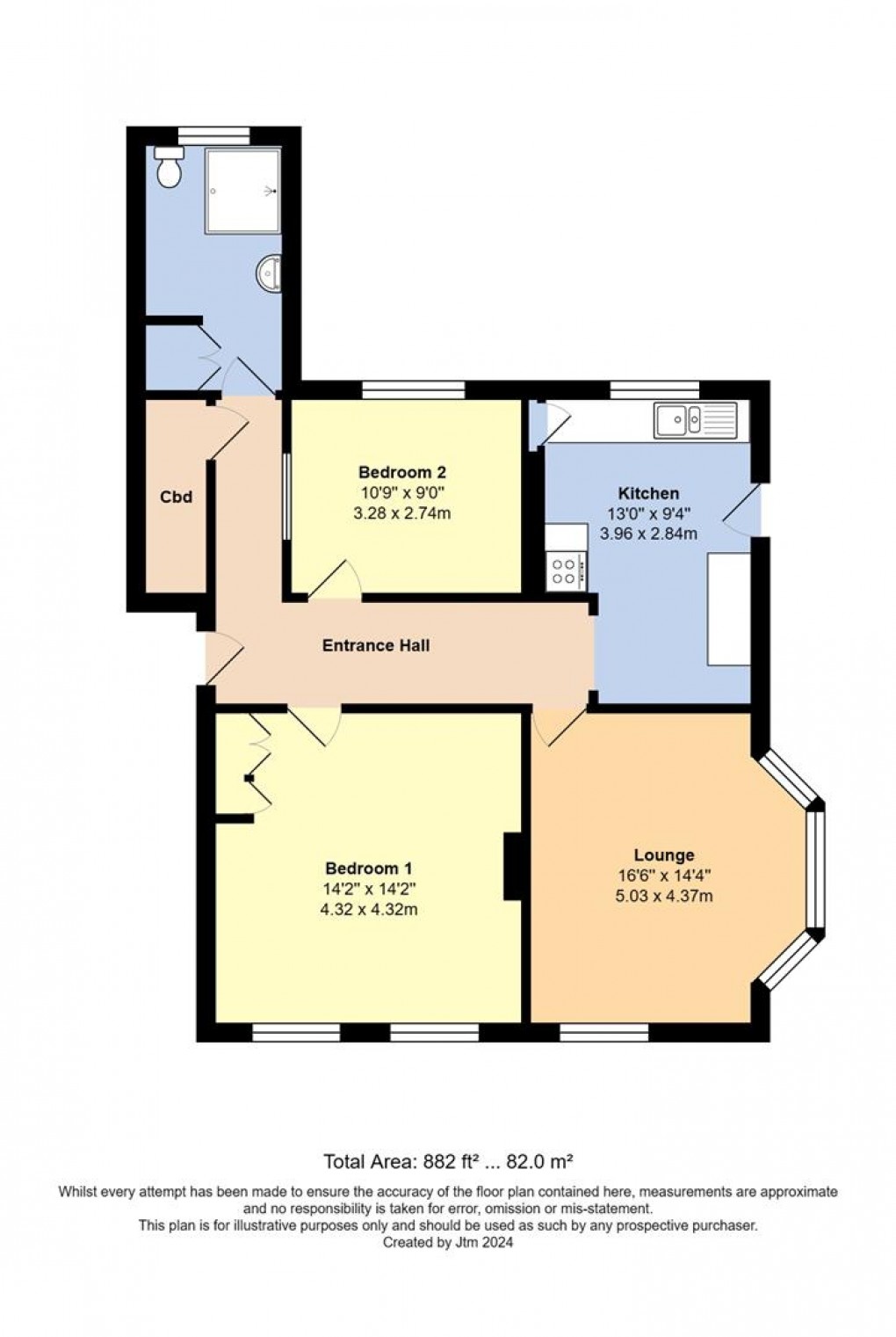 Floorplan for South Terrace, Littlehampton