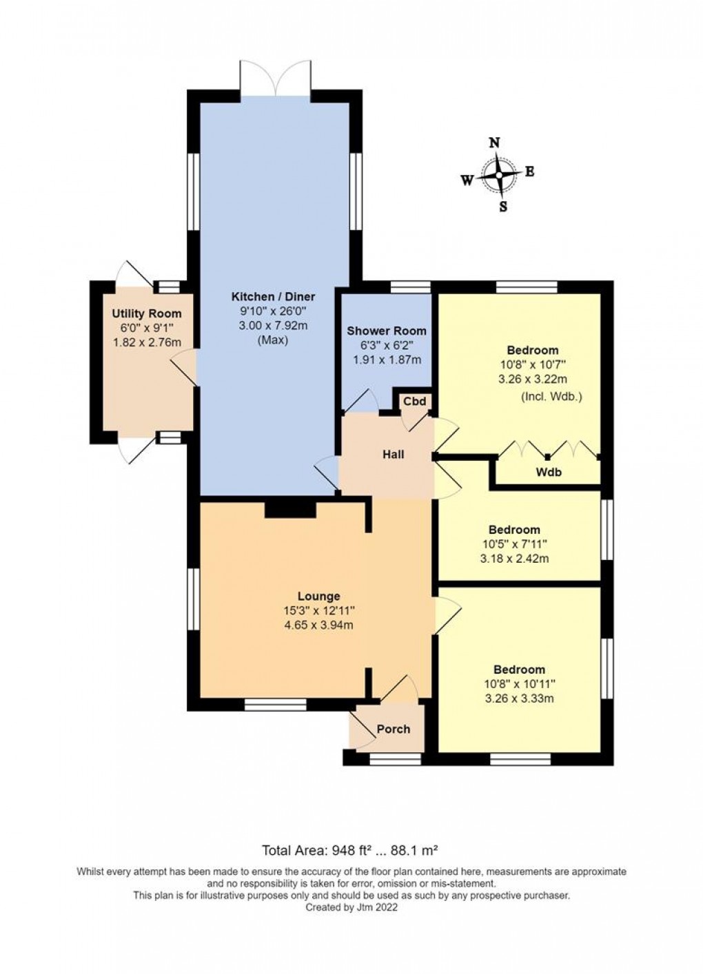 Floorplan for Langbury Lane, Ferring