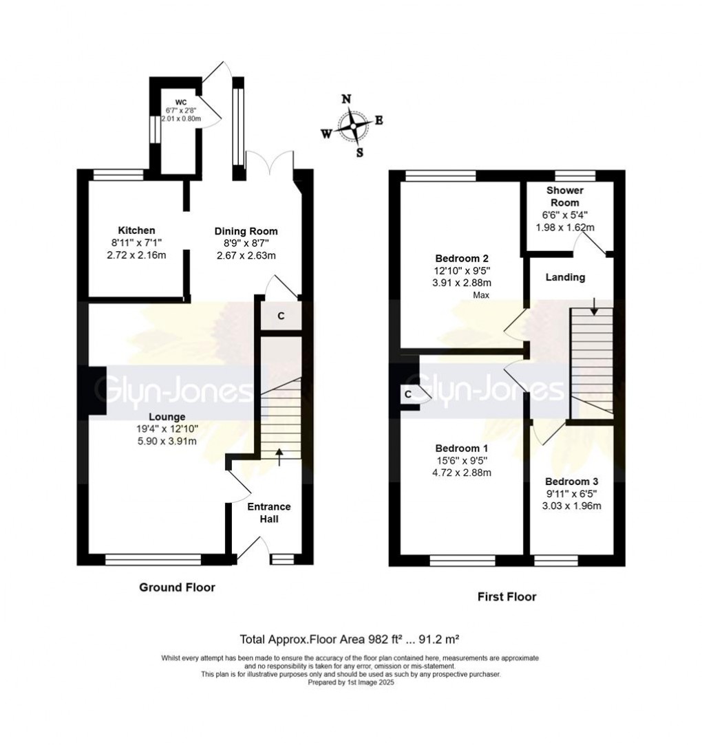 Floorplan for Herons Court Close, Rustington