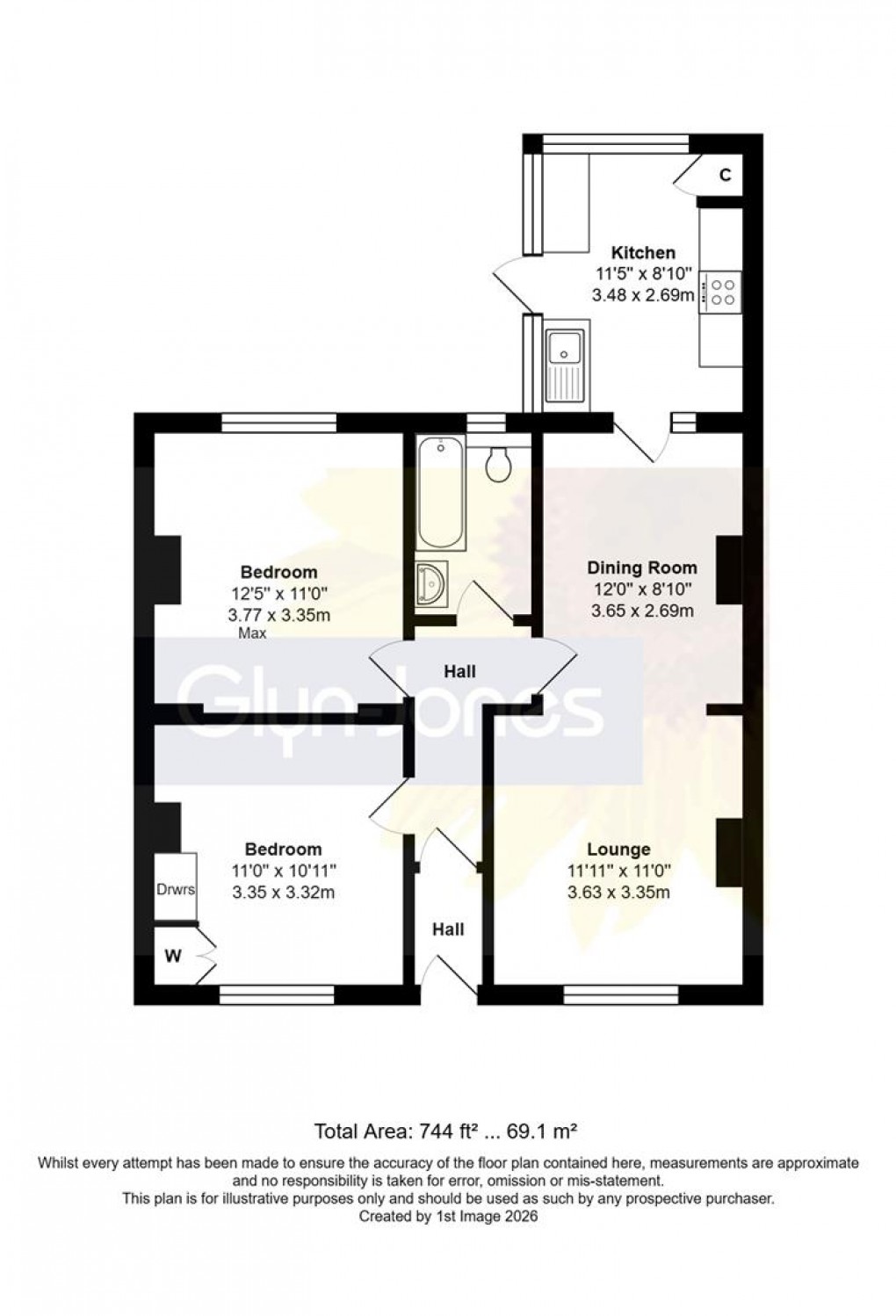 Floorplan for Grove Crescent, Littlehampton
